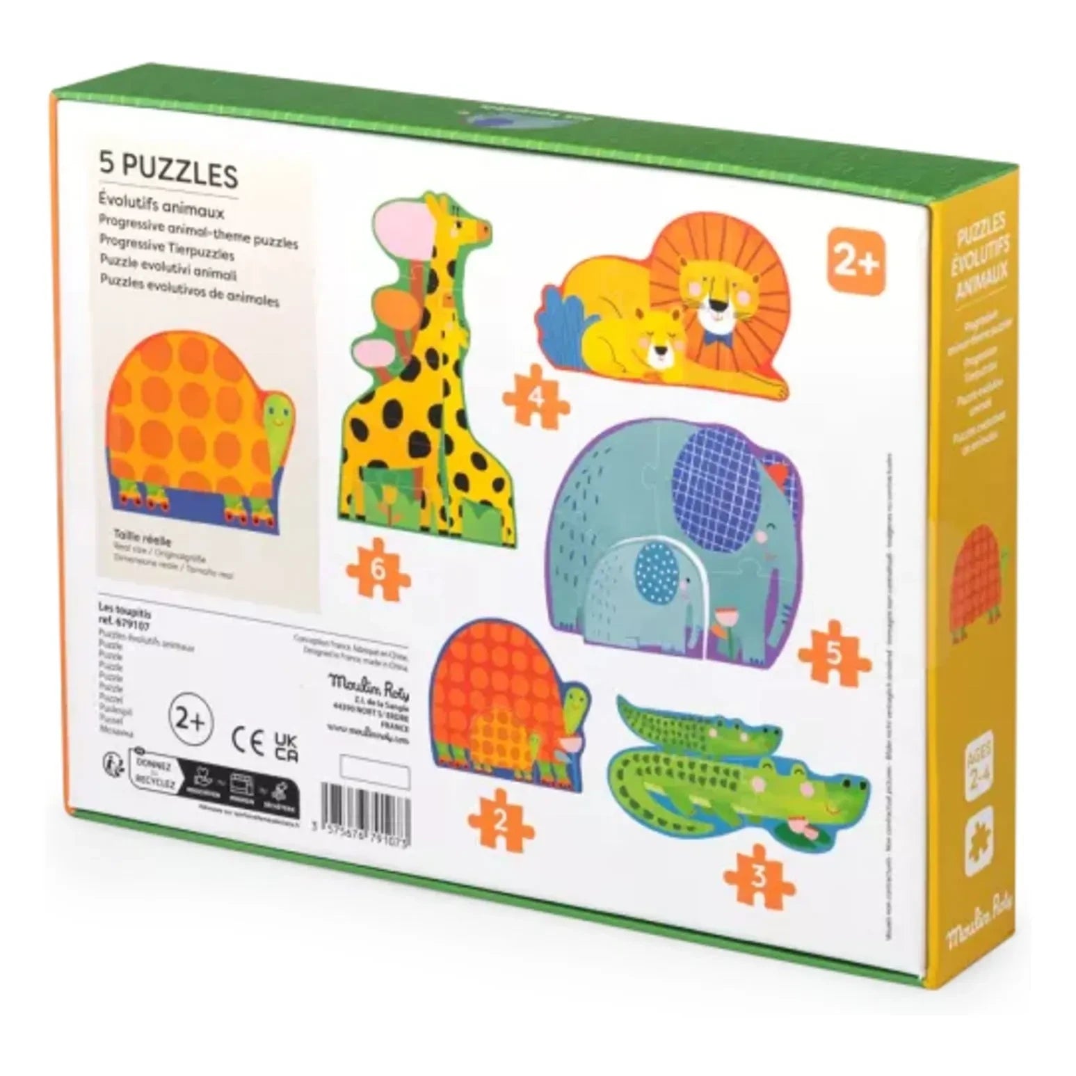 Moulin Roty - Hayvanlar evrimsel yapboz - 20 parça