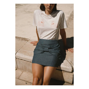 The Tiny Big Sister - Bio-Baumwoll-Hasen-T-Shirt | Gebrochenes Weiß