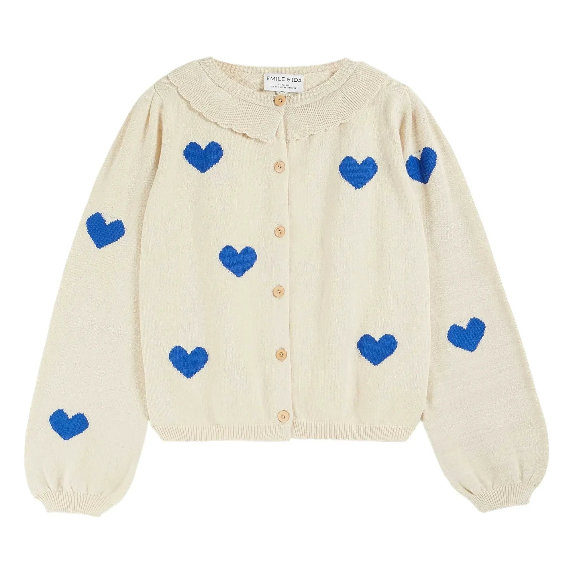 Emile et Ida – Strickjacke Boum aus Bio-Baumwolle | Ecru