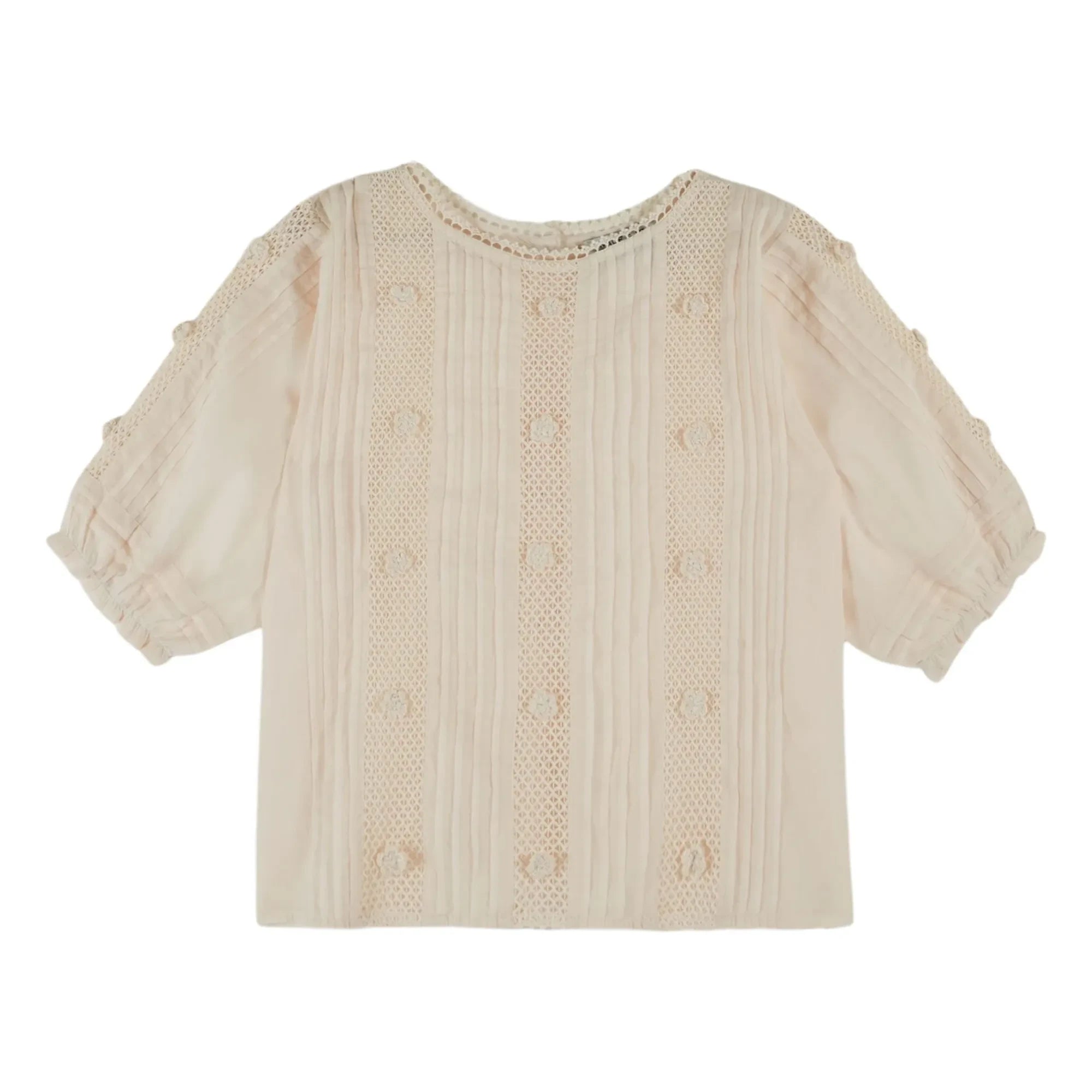 Emile et Ida - Cotton Embroidered Blouse | Cream