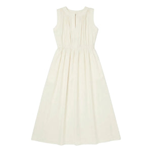 BELLEPIECE - Rosa Baumwoll-Musselin-Kleid | Ecru