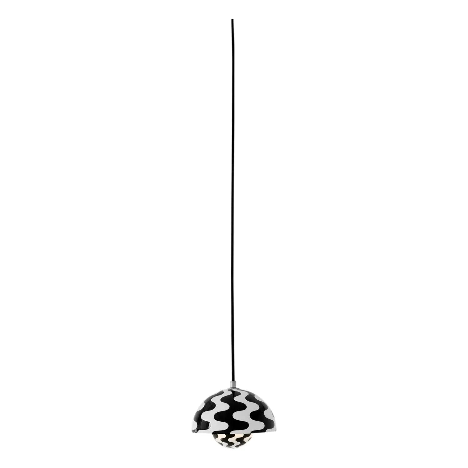 & Tradition - Flowerpot VP10 Pendelleuchte, Verner Panton | Schwarz/Weiß