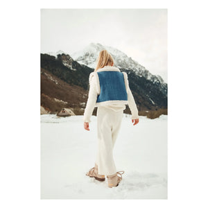 Louise Misha - Reversible Sleeveless Faux Fur Jacket Librana | Denim Blue