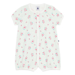 Petit Bateau - Schlafanzughose aus Bio-Baumwolle mit Blumenmuster | Weiß