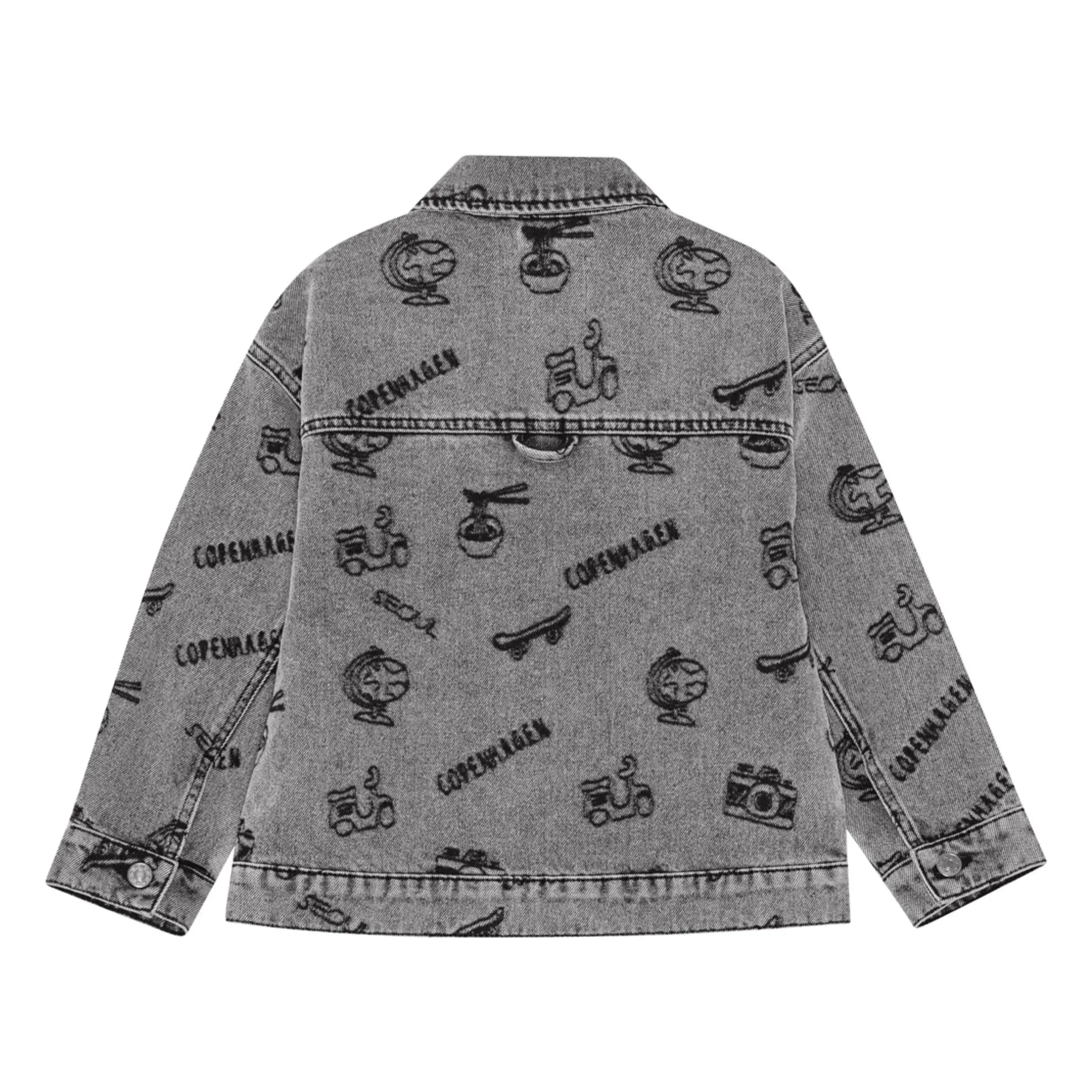 brunobruno nation - Lou Voyage Denim Bio-Baumwolljacke | Grau