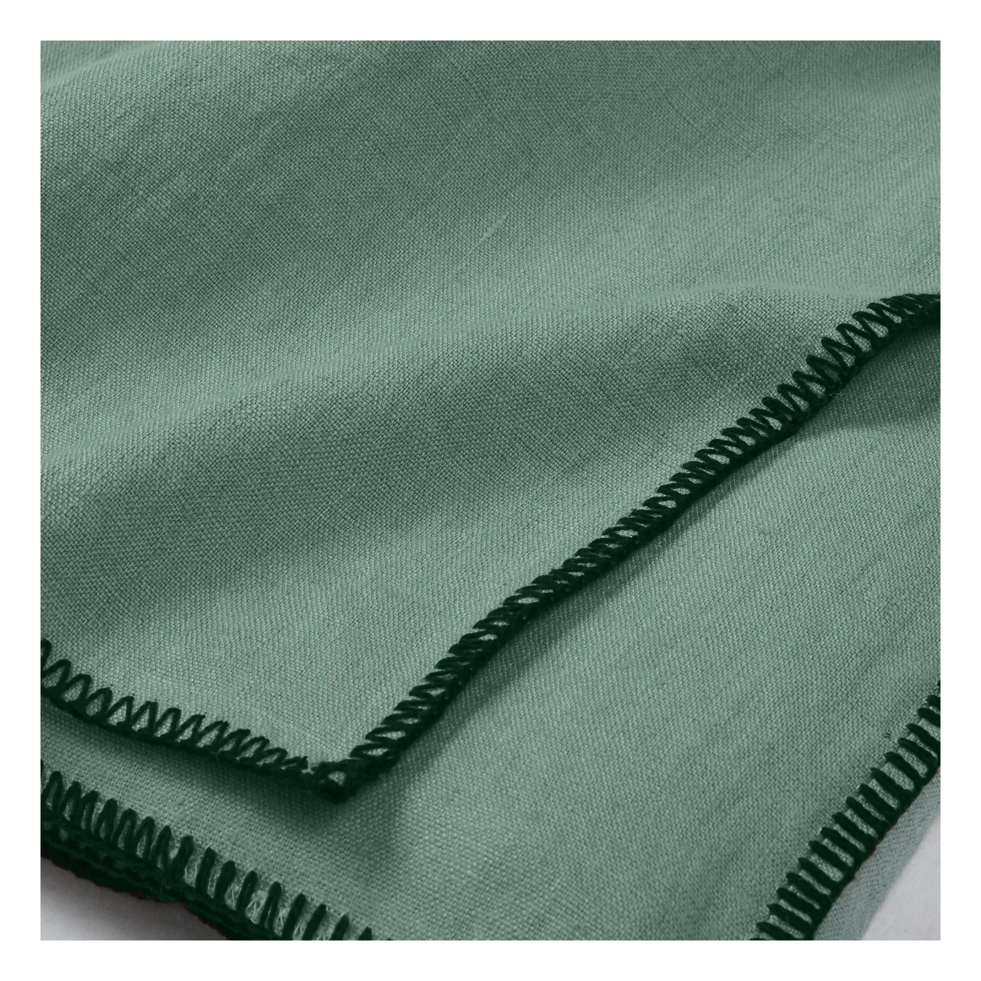 Communauté de biens - Stonewashed Leinentischdecke | Salbei