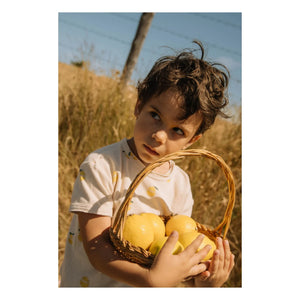 Studio Bohème - Essential Lemons Organik Pamuk Tişört | Ekru