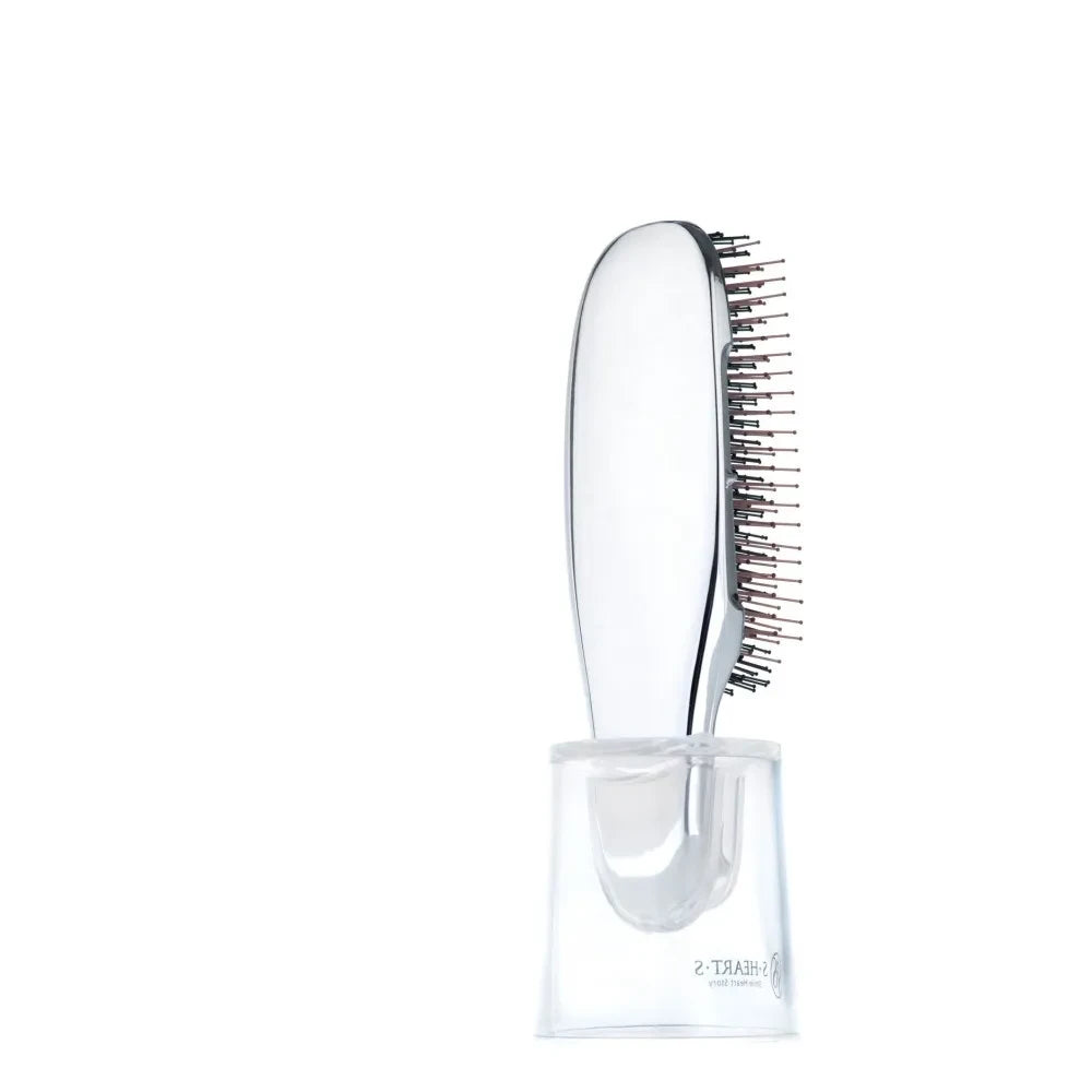 S.Heart.S - Mini Scalp+ Kalın Saçlar İçin Saç Fırçası | Gümüş