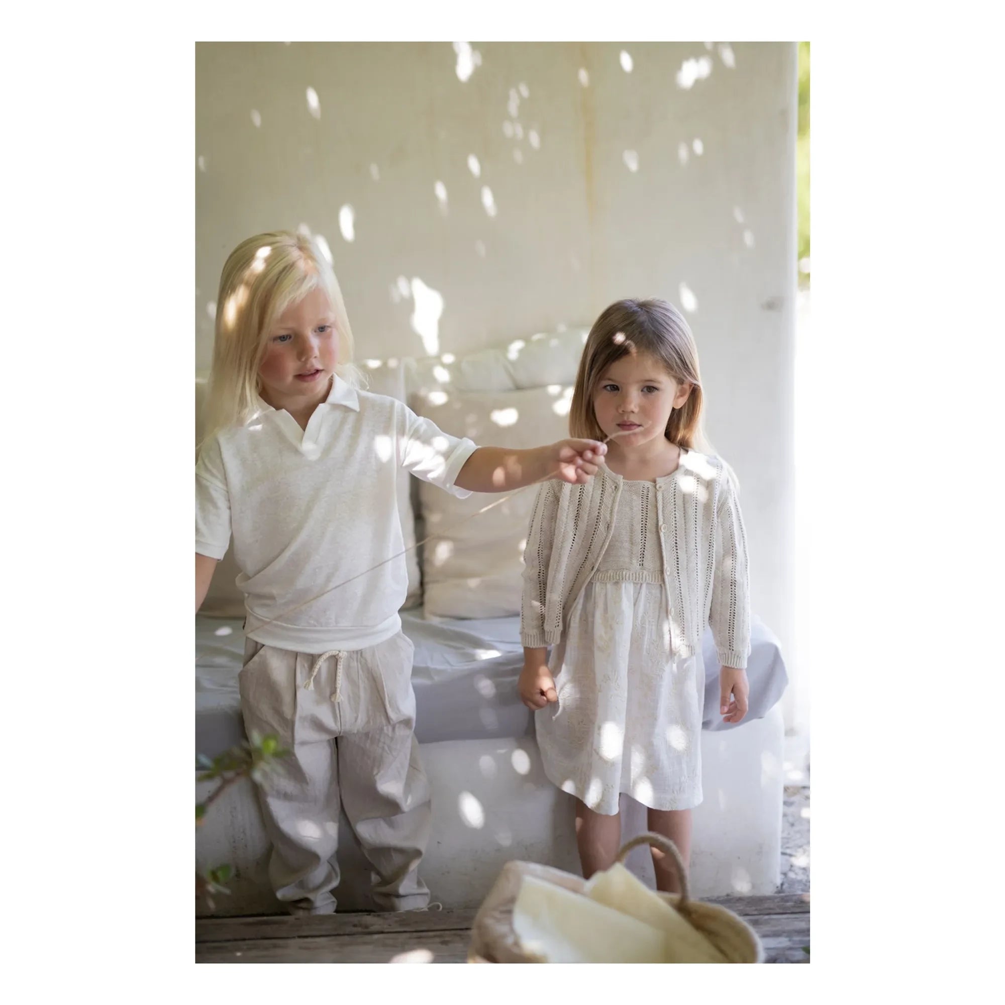 1+ in the family - Strickjacke Xelida Leinen | Beige