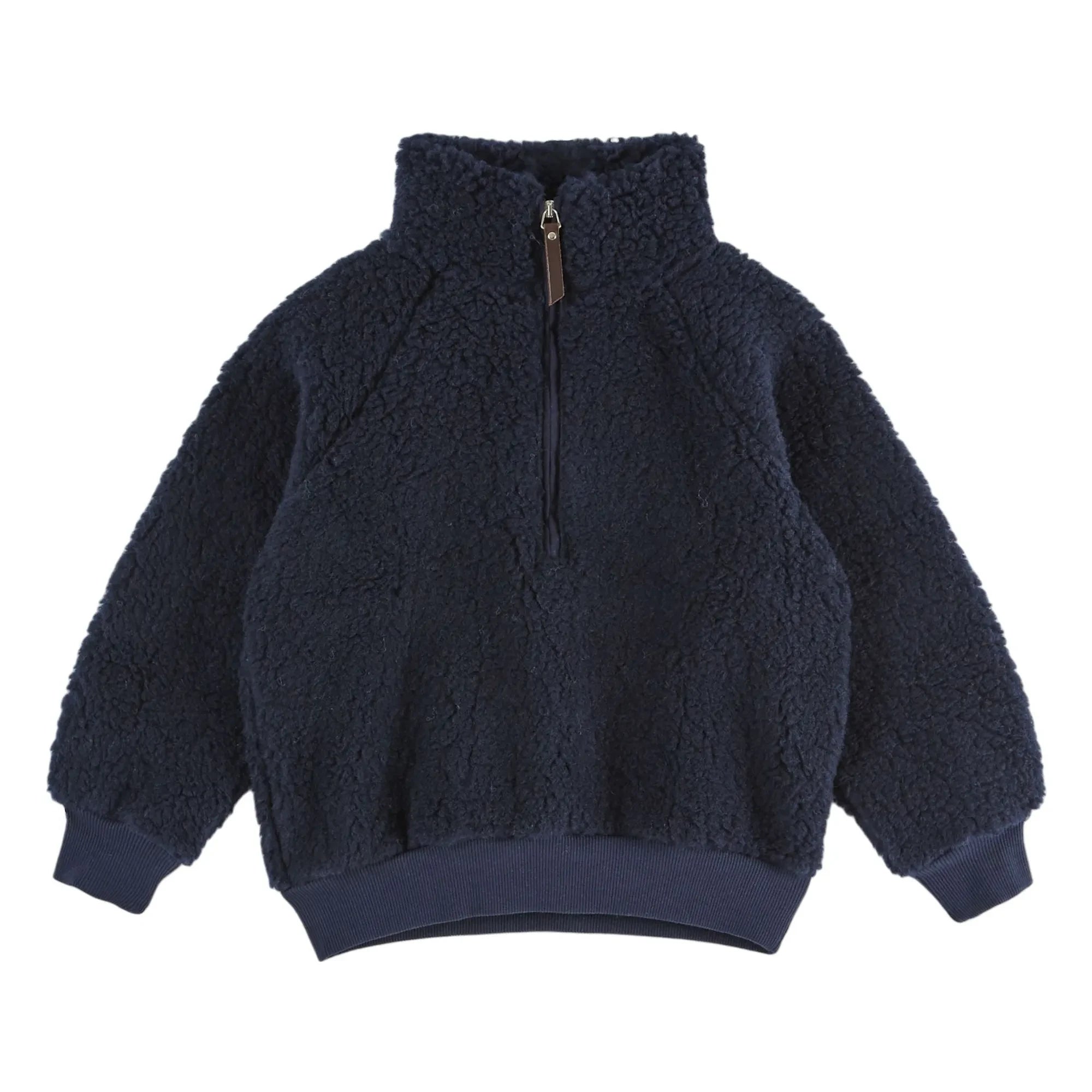 Emile et Ida - Midnight blue Sherpa fermuarlı sweatshirt