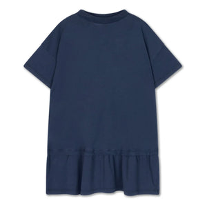 Repose AMS – Bio-Baumwollkleid mit Rüschen | Mitternachtsblau