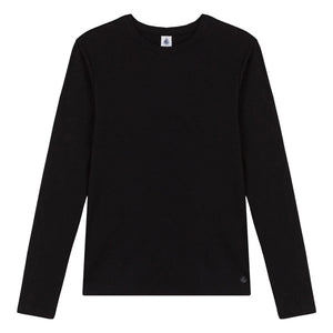 Petit Bateau - l'Iconique Uzun Kollu Tişört - Kadın Koleksiyonu | Siyah