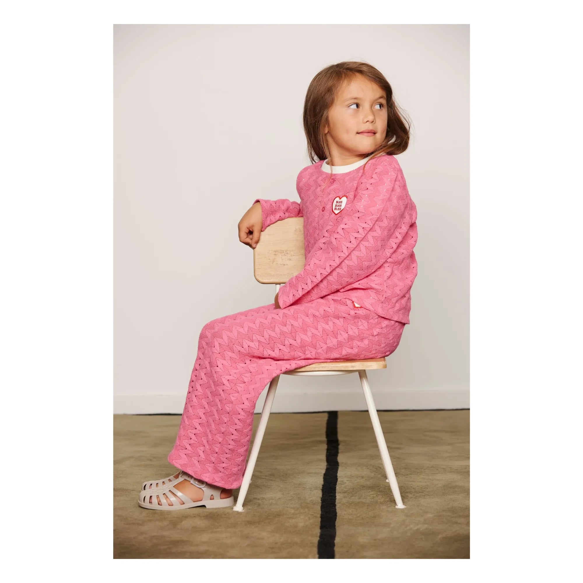 Mini Rodini - Organic cotton lace cardigan | Pink