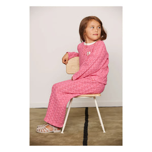 Mini Rodini - Organic cotton lace cardigan | Pink