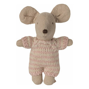 Maileg - Baby Mouse in Stroller | Pink