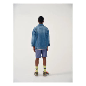 Main Story - Organik Pamuk Denim Ceket | Yıkanmış mavi