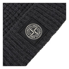 Stone Island – Logo Wollmütze | Grau