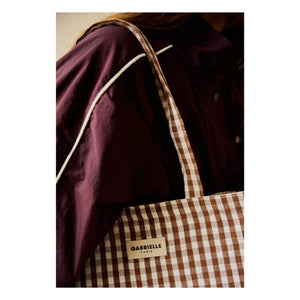 Gabrielle Paris – Wochenendtasche aus Moka-Karo | Mokka