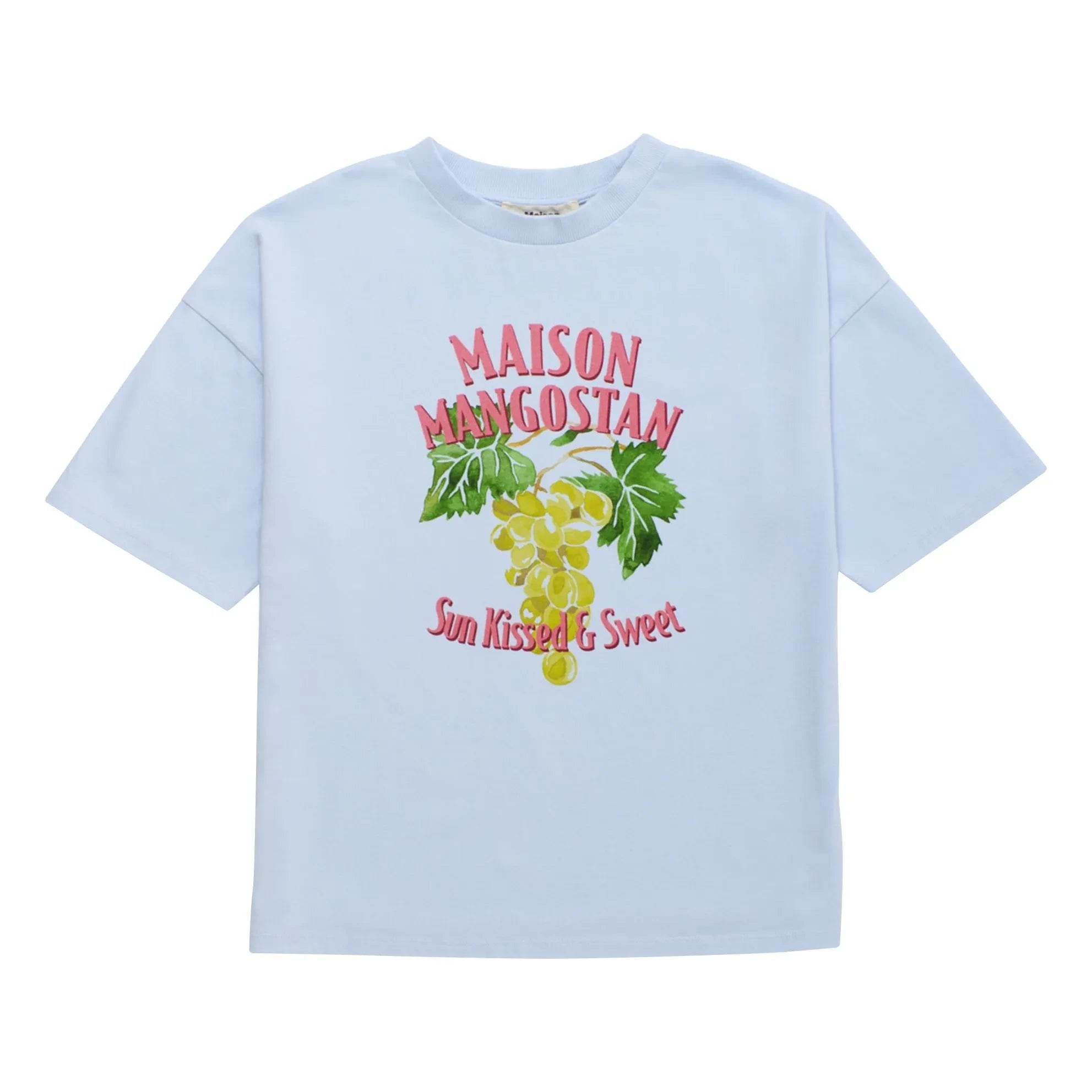 Maison Mangostan – Trauben-T-Shirt | Hellblau