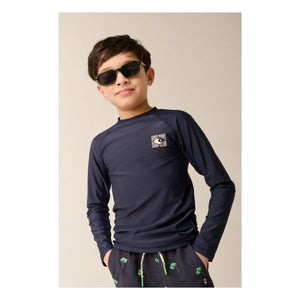 Tumble N'Dry – Santiago Bade-T-Shirt aus recycelten Fasern mit UV-Schutz | Nachtblau