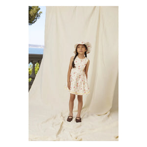 Bebe Organic - Annice Fleurie Ruffle Apron Dress | White