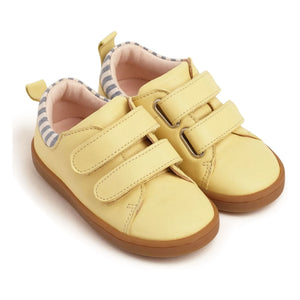 Lazare - Mahaut Gestreifte Vintage Sneaker | Blassgelb