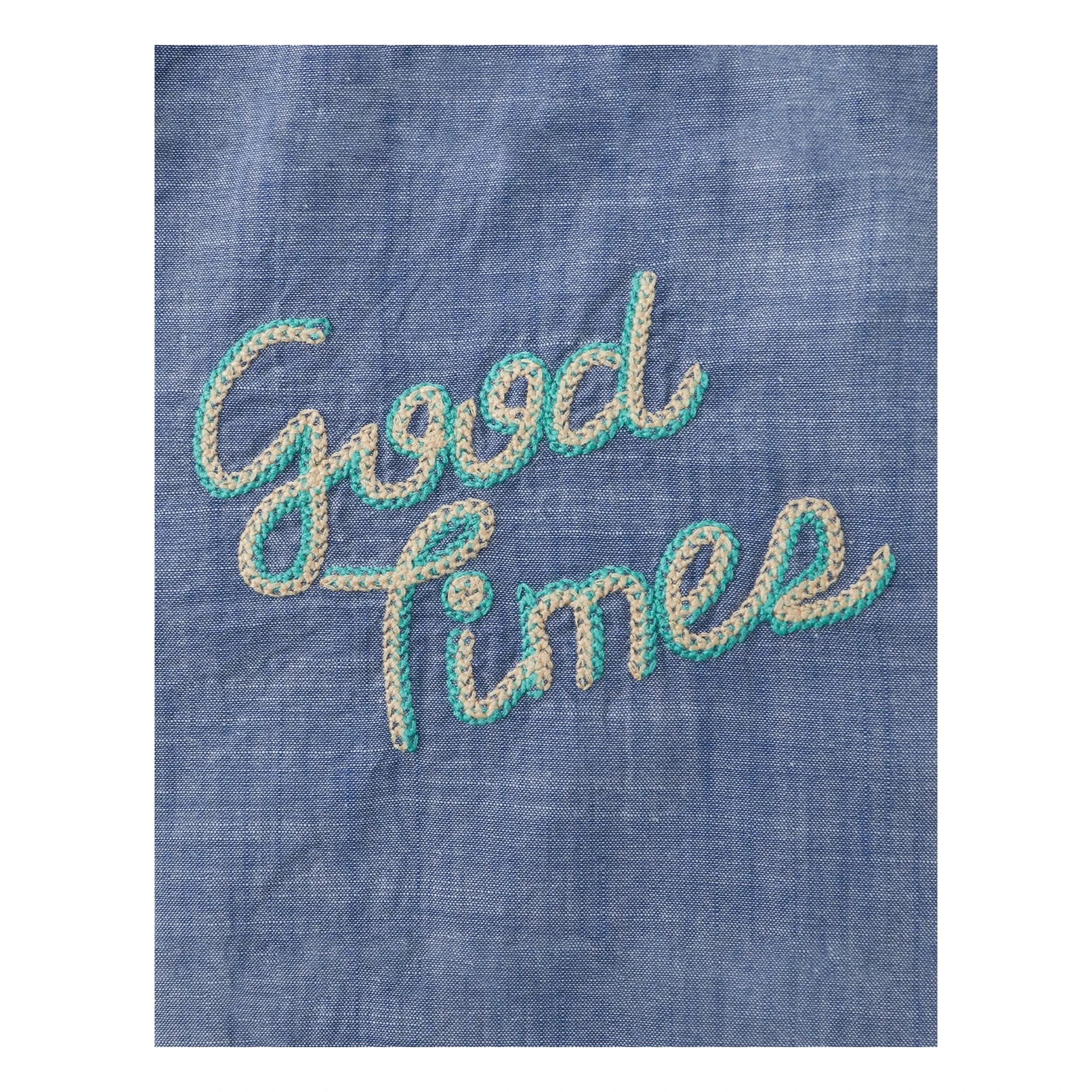 Gingersnaps - Lewis besticktes Chambray-Hemd | Blau