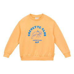 Arsène et Les Pipelettes - Garnelen Sweatshirt Club Bio-Baumwolle | Aprikose