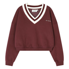 Cos I Said So - Sweatshirt mit V-Ausschnitt aus Bio-Baumwolle | Bordeaux