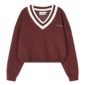 Cos I Said So - Sweatshirt mit V-Ausschnitt aus Bio-Baumwolle | Bordeaux