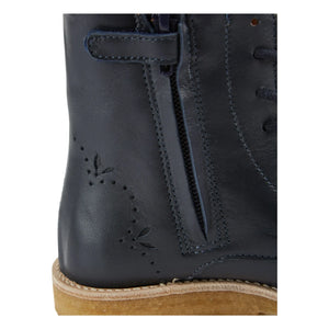 Emile et Ida – Geschnürte Lederstiefeletten | Marineblau