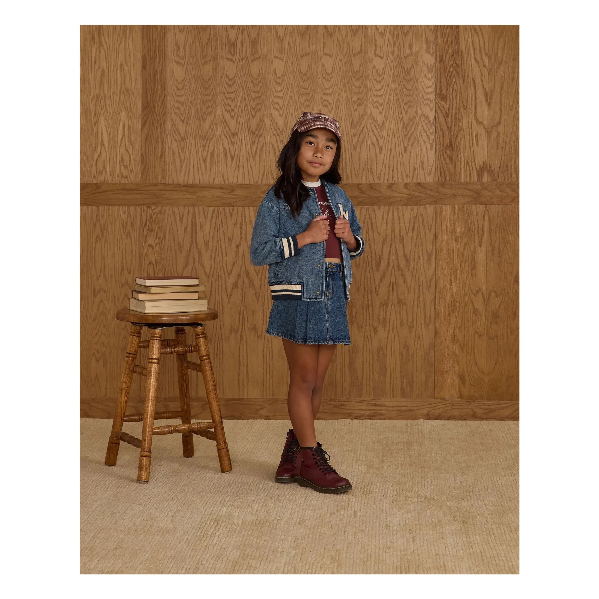 Rylee + Cru - Bomber Varsity Mini | Denim