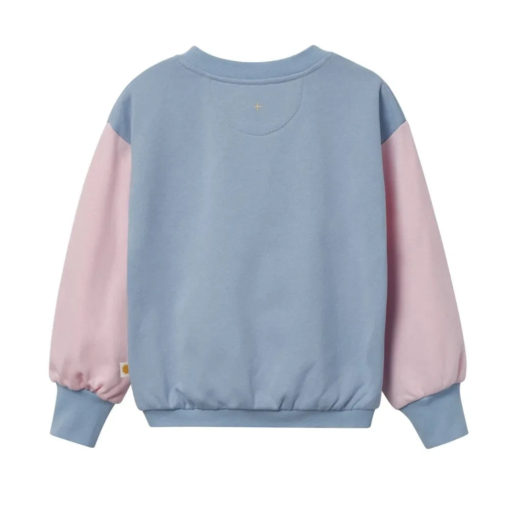 Goldie + Ace - Büyük Kesim Kelebek Sweatshirt | Mavi