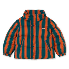 Tinycottons - Striped Puffer Jacket | Red