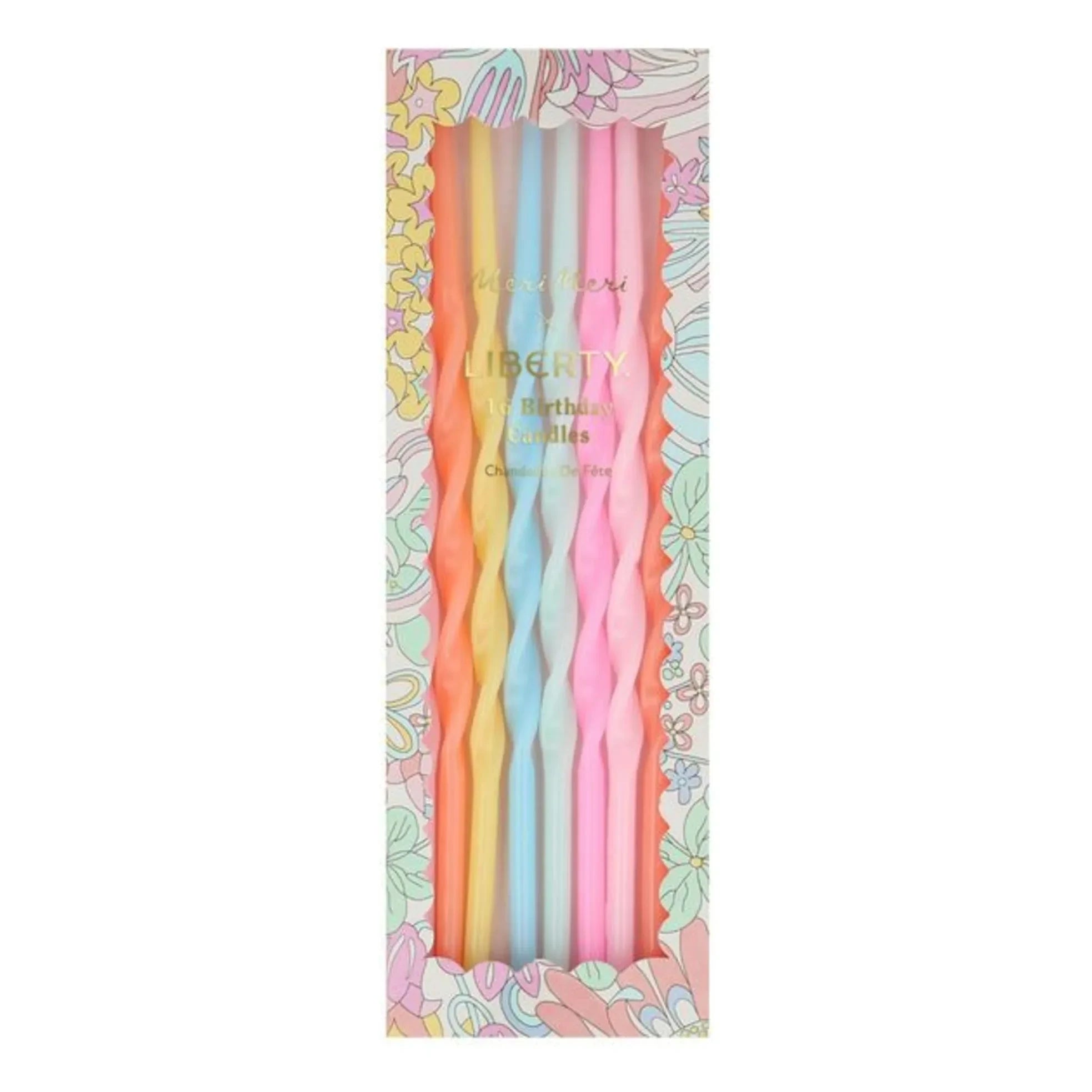 Meri Meri - Doğum günü mumları - Meri Meri x Liberty - 16'lı set