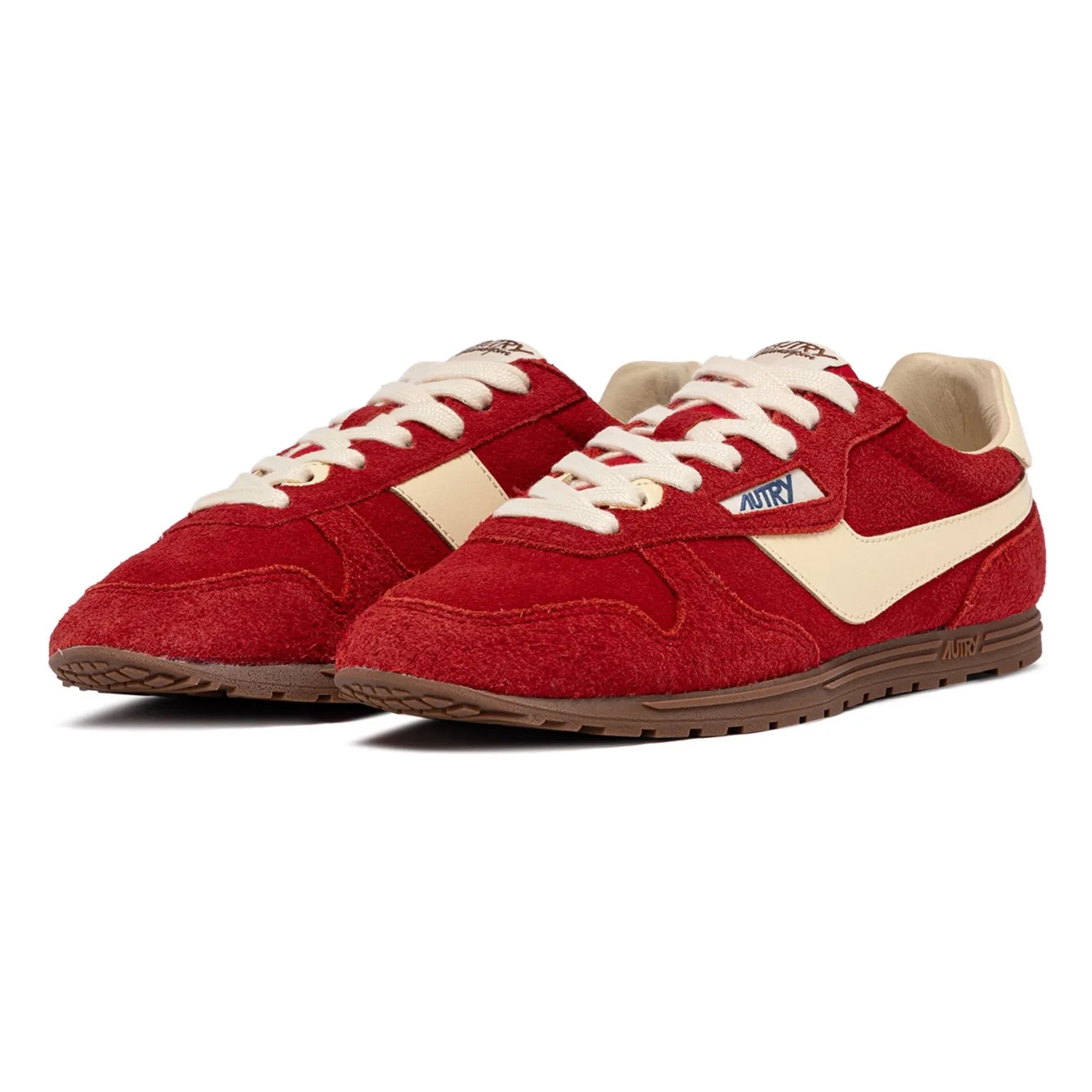 Autry - Windspin Low Zweifarbiger Wildleder- und Leder-Sneaker | Rot