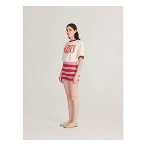 Bobo Choses - Organic Cotton Striped Shorts | Pink