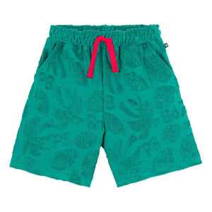 Petit Bateau - Organik pamuklu palm terry şort | Yeşil