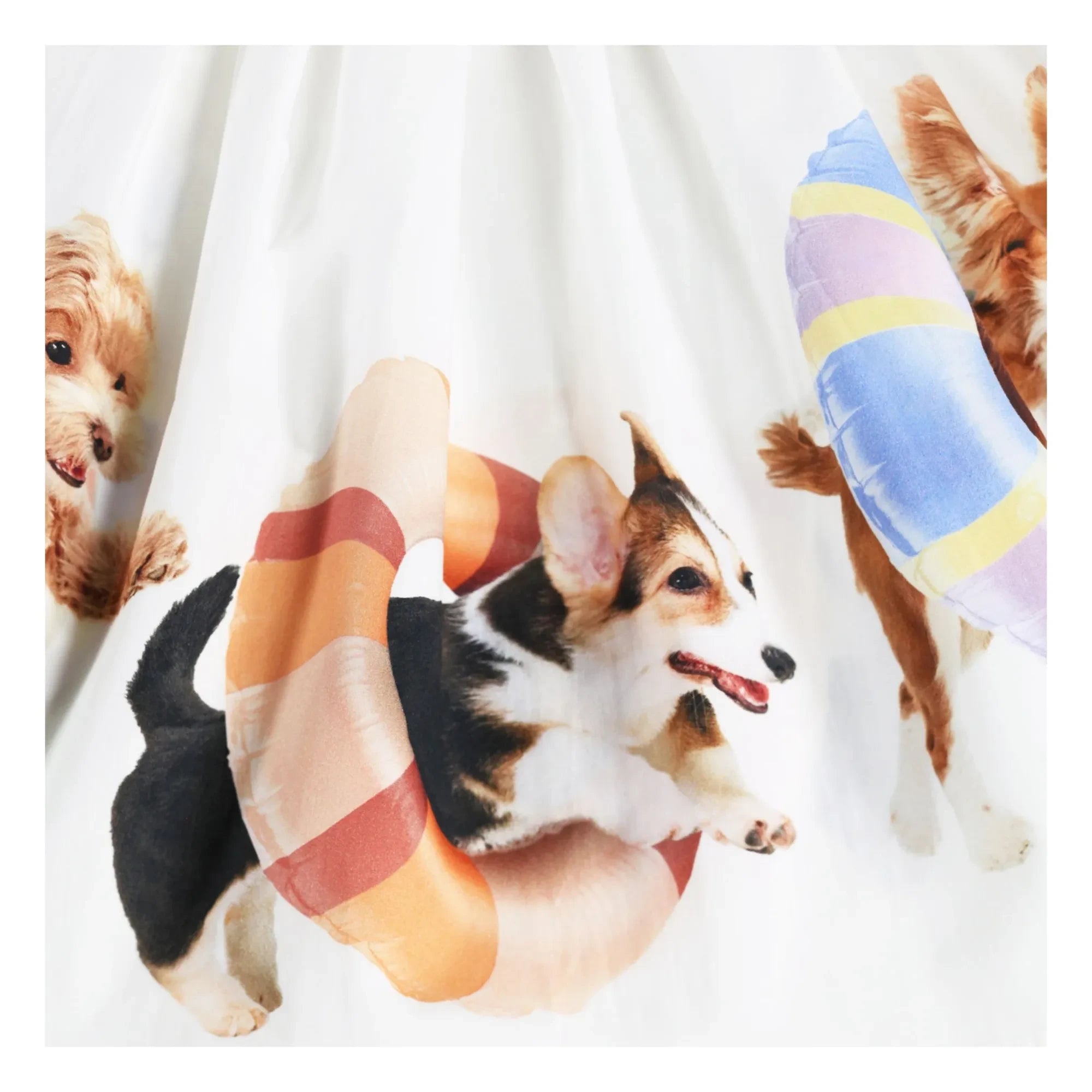 Molo - Cassandra Dogs Organik Pamuk Elbise | Beyaz