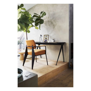 Vitra - Compas Direction Desk - Dark Black Base - Jean Prouvé, 1953 | Oak