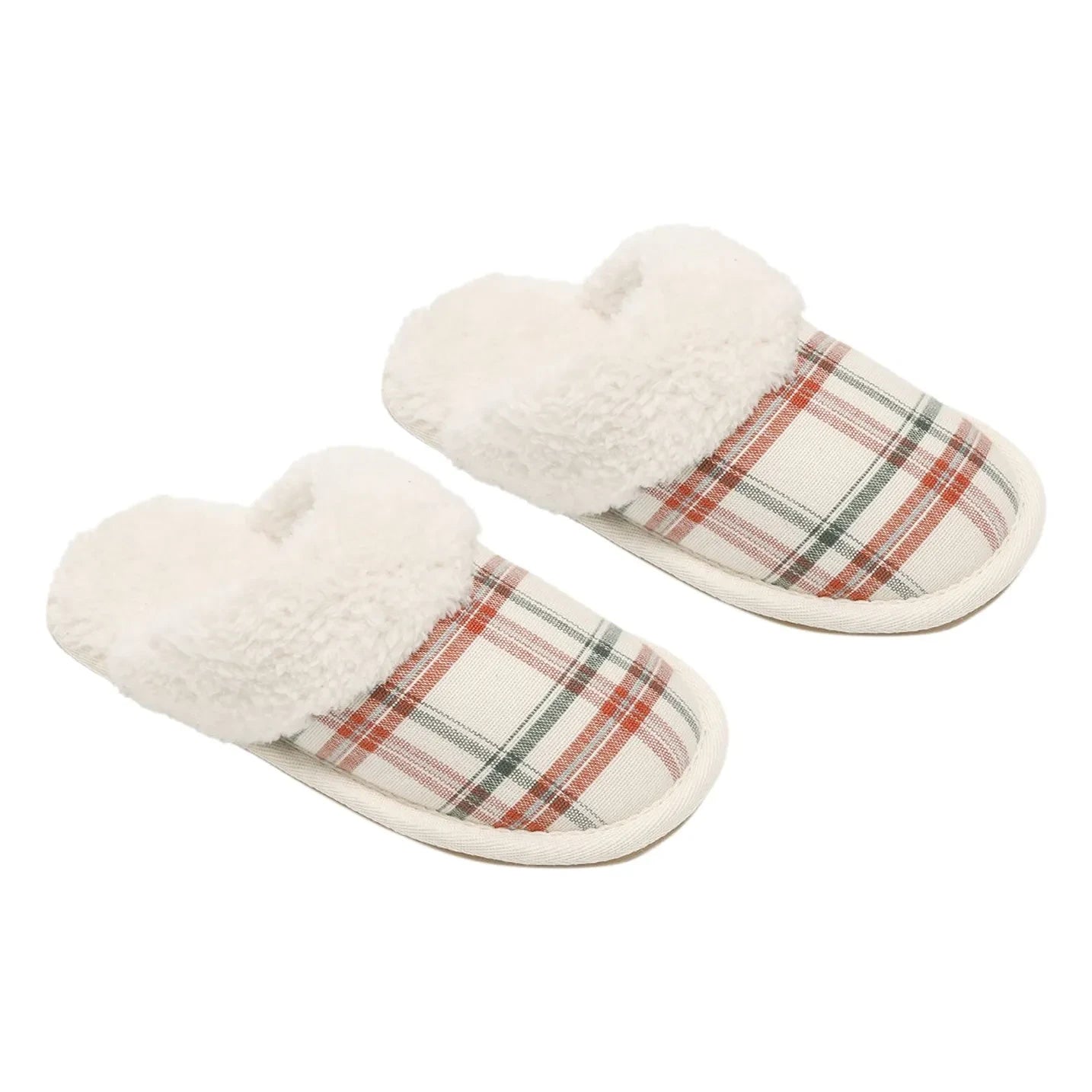 Rylee + Cru - Holiday Flanell-Hausschuh | Ecru