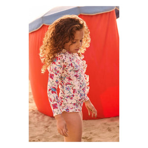 Louise Misha - Yanika Fleuri Uzun Kollu Mayo Geri Dönüştürülmüş Elyaf | Krem
