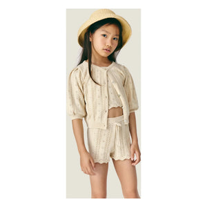 Mipounet - Nilda Short Knit Shorts | Ecru