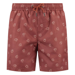 Beachlife - Smiley Yüzme Şortu | Bordo