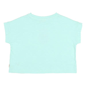 Búho - Bio-Baumwoll-T-Shirt mit Erdbeermuster | Aqua