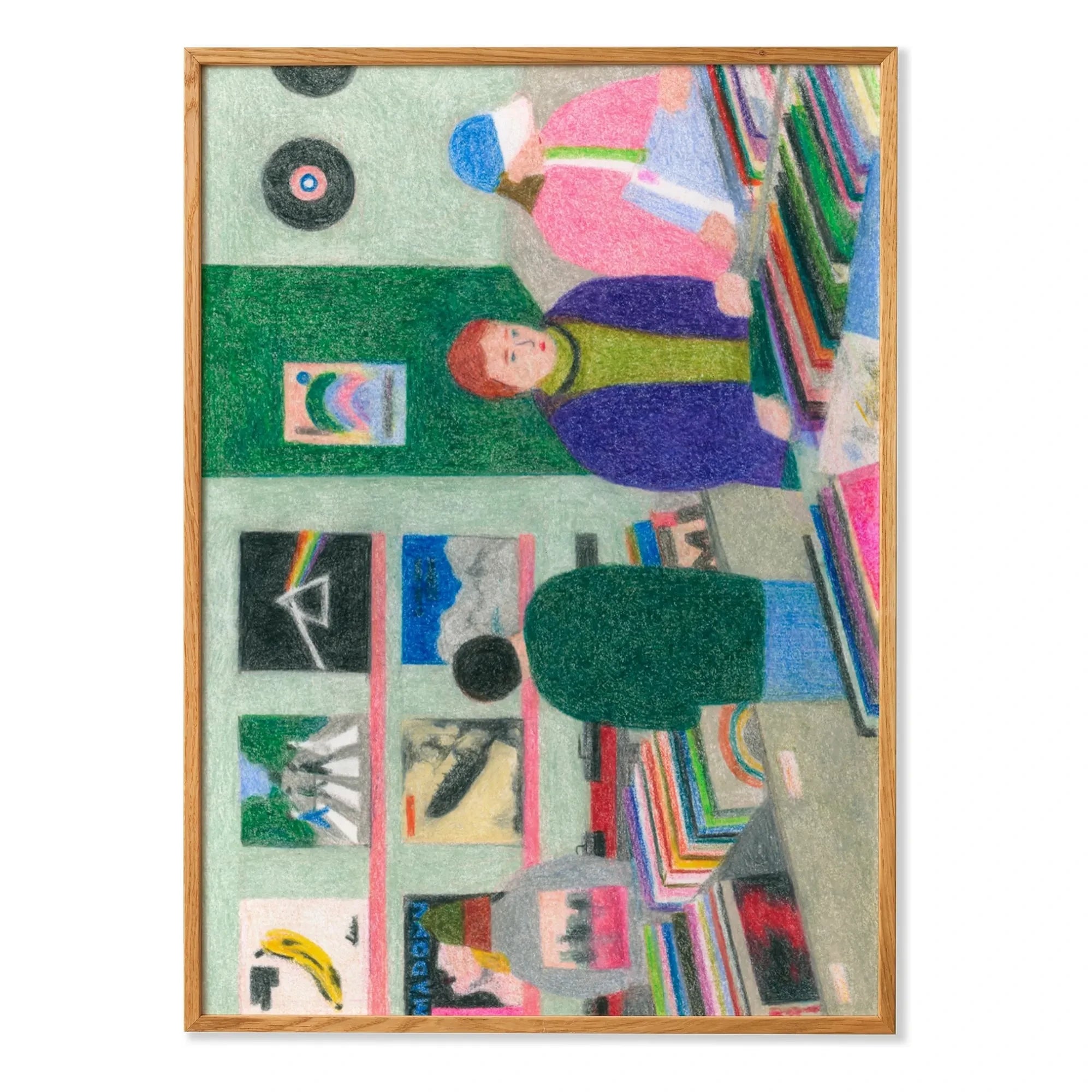 Paper Collective - Line Hachem tarafından Vinyl Shop posteri