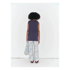 Main Story - Organic Cotton Abstract Denim Pants | Pale Blue