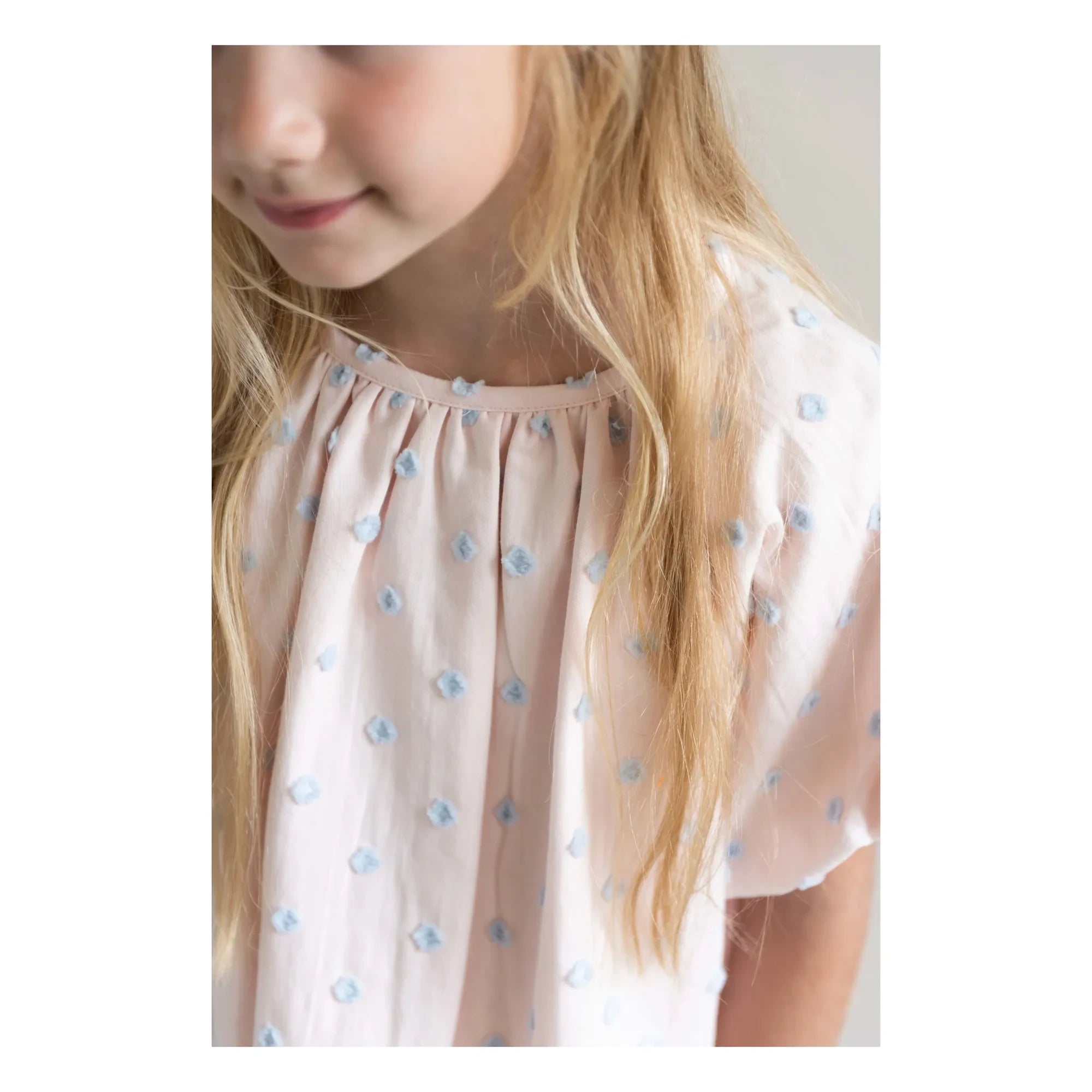 Jenest - Bella Pois Coton Bio Ballonkleid | Hellrosa
