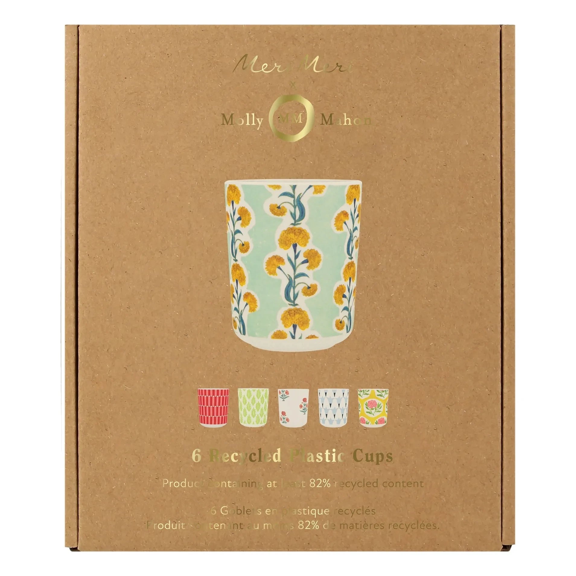 Meri Meri - Reusable Cups - Meri Meri x Molly Mahon - Set of 6