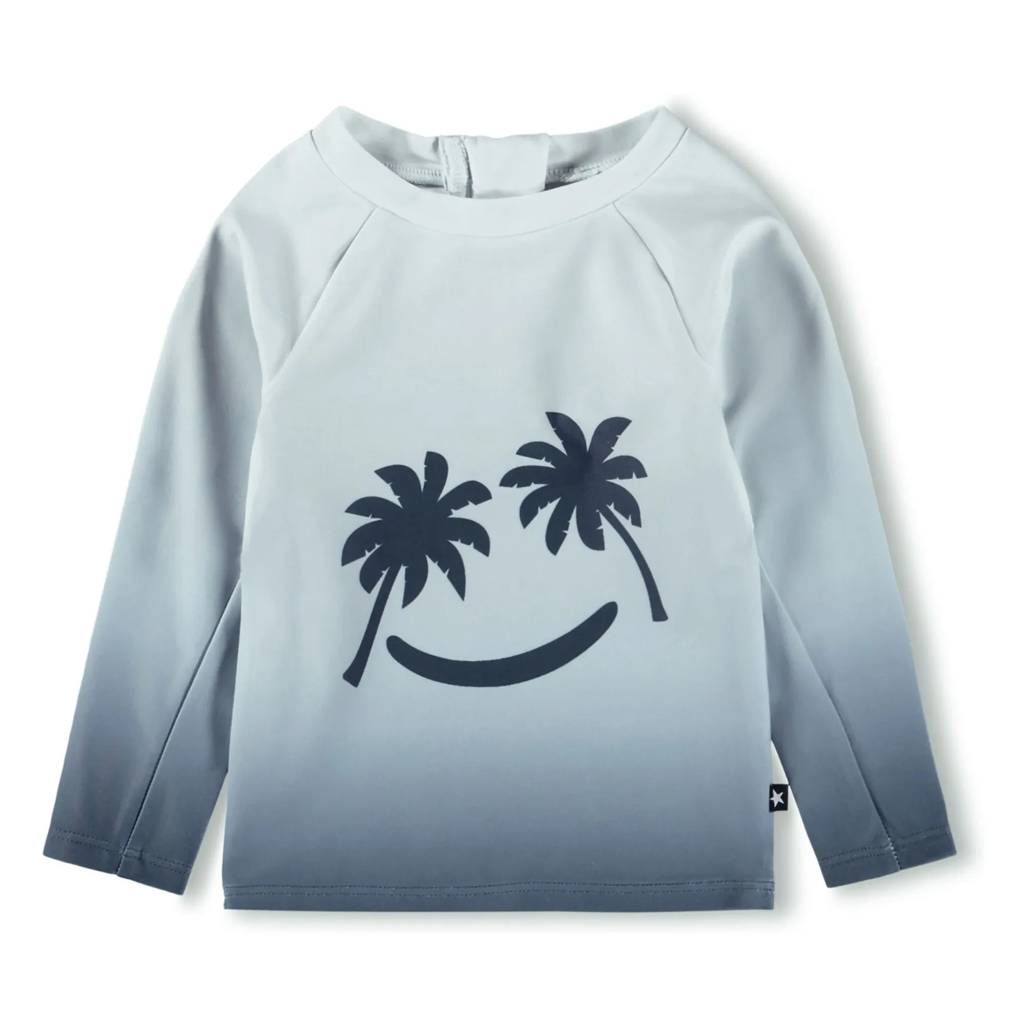 Molo - Nemo Palm Smile UV-Schutz-T-Shirt Recycelte Fasern | Graublau